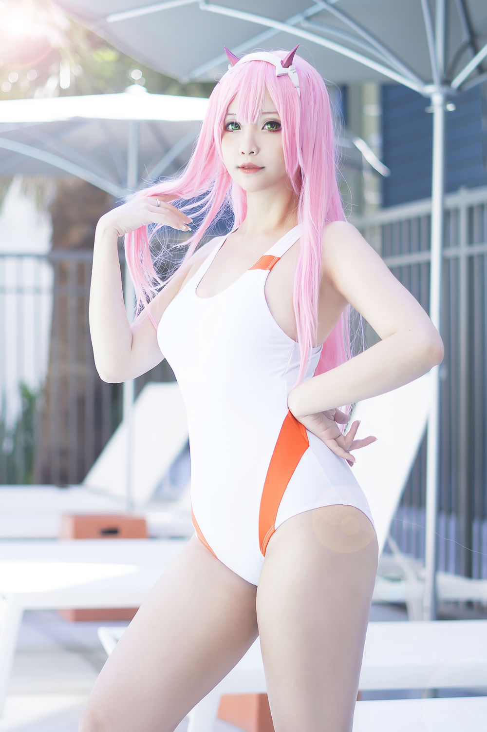 Hana Bunny-No.035-Zero Two Swimsuit (Darling in the Franxx) [8P]