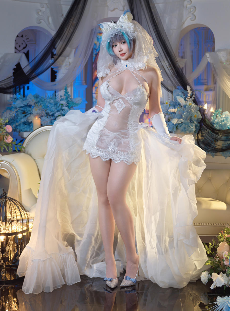 麻花麻花酱-No.111 – 碧蓝航线 柴郡内衣花嫁 [30P]