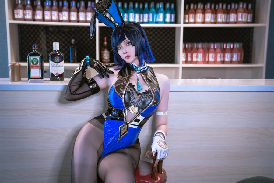 Natsuko_夏夏子-No.098 – 原神 夜兰兔女郎 [39P]